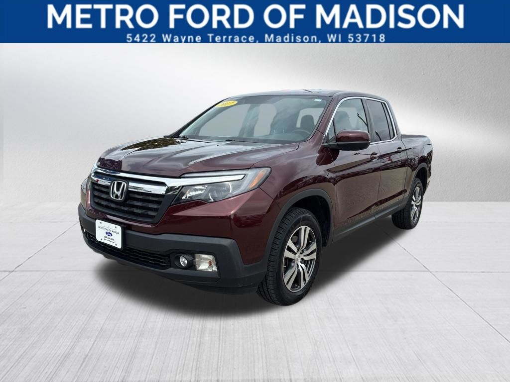 Gray (Modern Steel Metallic) 2017 Honda Ridgeline Pickup Truck All-Wheel Drive 6-Speed Automatic
