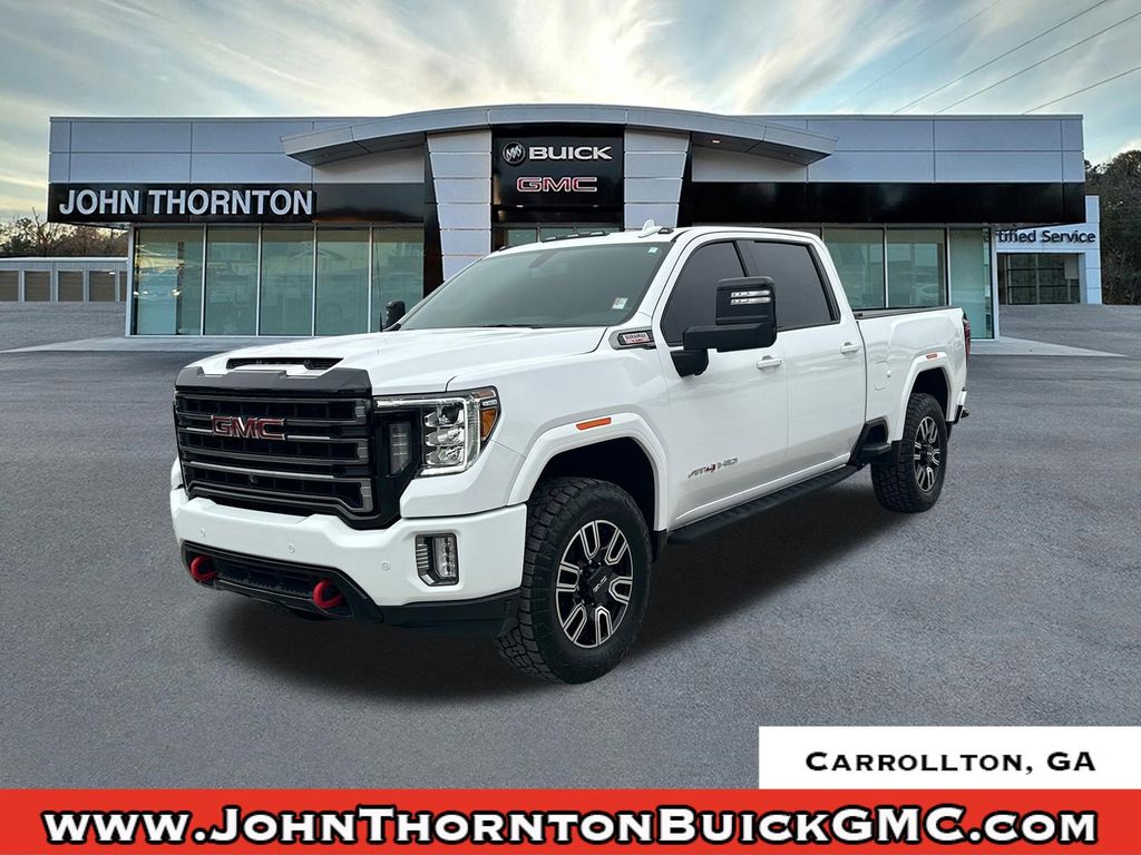 Summit White 2022 GMC Sierra 2500HD AT4 Crew Cab 4WD Pickup Truck Four-Wheel Drive Automatic