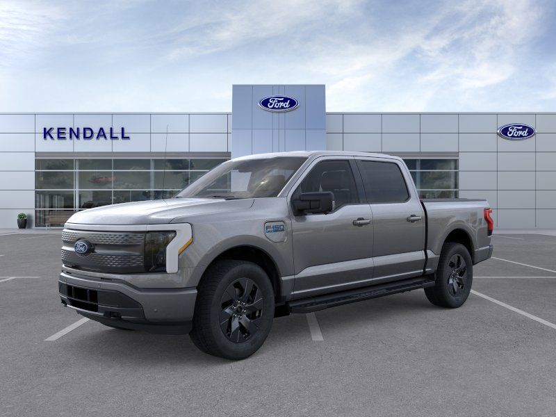 Gray Metallic 2025 Ford F-150 Lightning Pickup Truck All-Wheel Drive Automatic