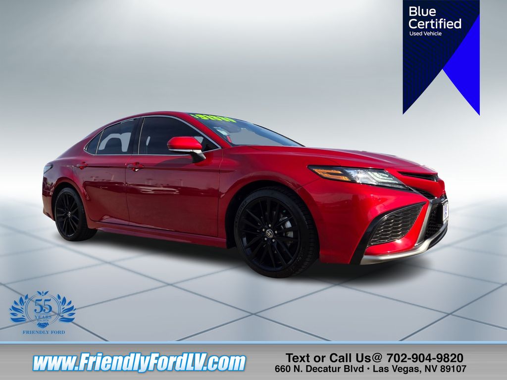 Supersonic Red/Midnight Black Metallic 2023 Toyota Camry XSE AWD Sedan All-Wheel Drive 8-Speed Automatic