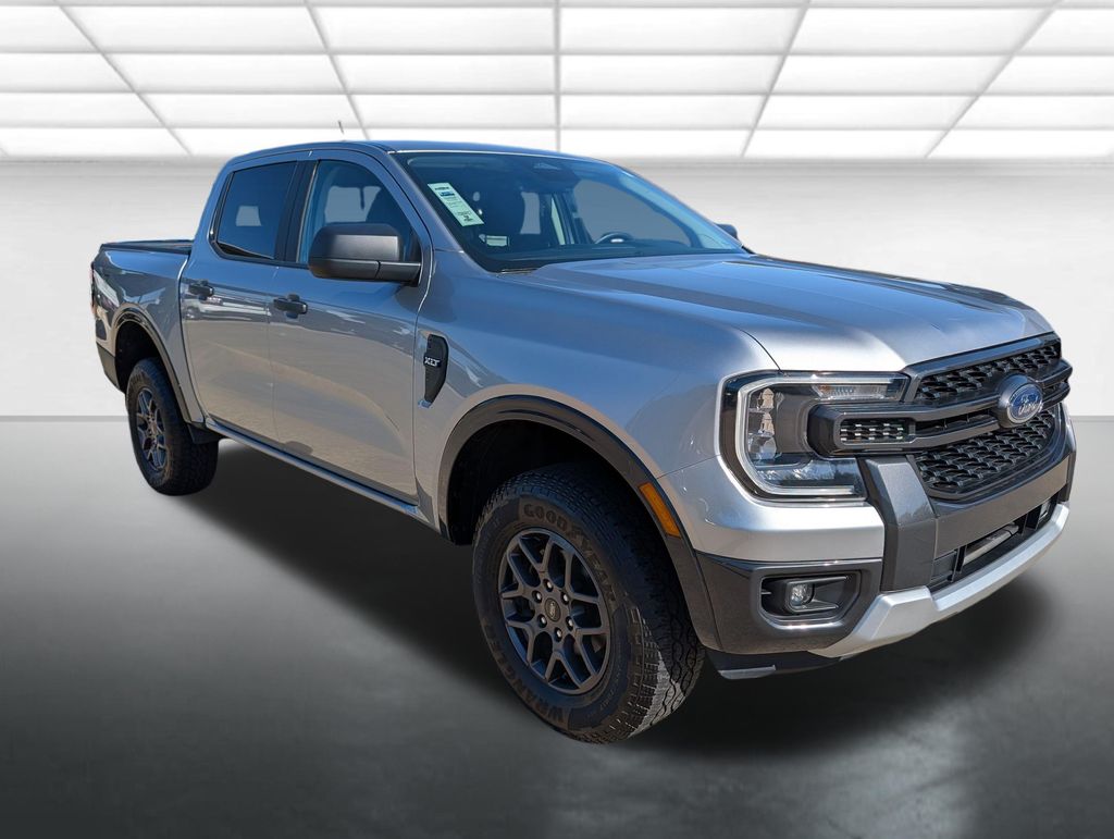 Silver Metallic 2024 Ford Ranger XLT SuperCrew 4WD Pickup Truck Four-Wheel Drive Automatic
