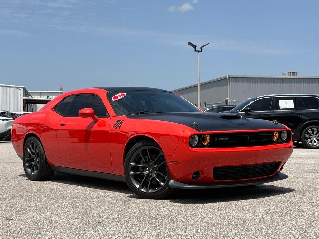 Go Mango! 2022 Dodge Challenger Coupe Rear-Wheel Drive 6-Speed Manual