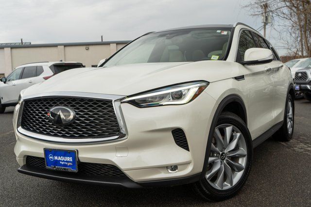 Majestic White 2021 INFINITI QX50 Luxe AWD SUV / Crossover All-Wheel Drive Continuously Variable Transmission