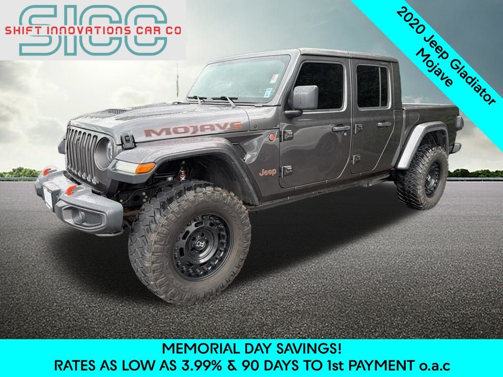 Gray (Granite Crystal Metallic Clearcoat) 2020 Jeep Gladiator Mojave Crew Cab 4WD Pickup Truck Four-Wheel Drive 8-Speed Automatic