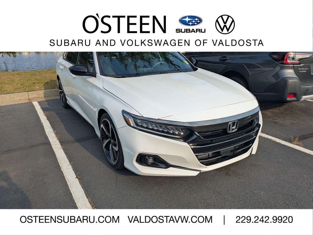 White 2022 Honda Accord Sedan Front-Wheel Drive Continuously Variable Transmission