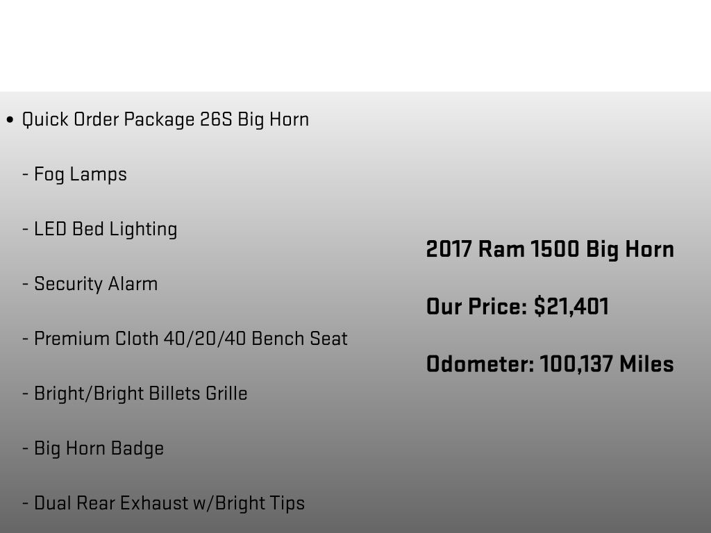 2017 Ram 1500 Big Horn White at Auto Express Mitsubishi
