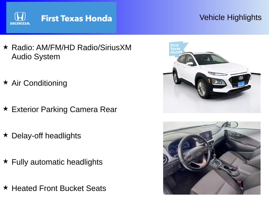 Used Car 2019 Hyundai Kona  Sel For Sale Under $15,000 In Austin, Texas