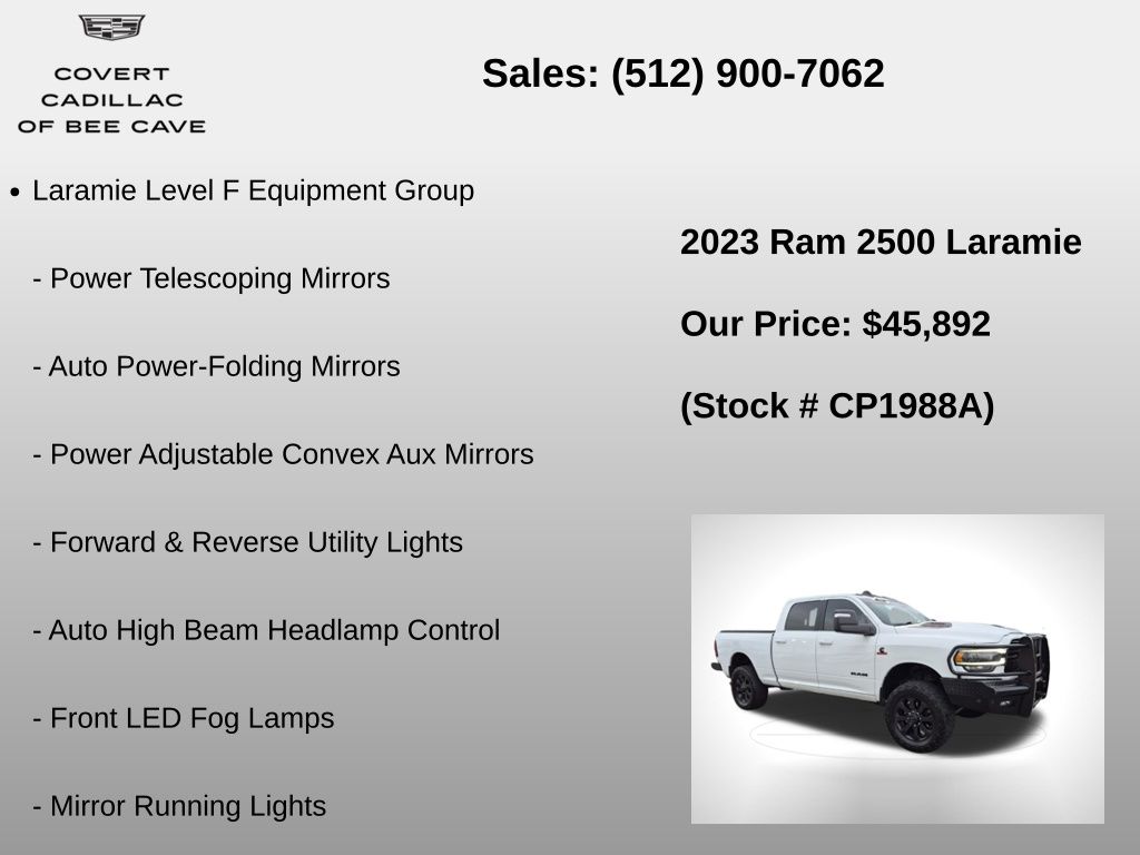 Used Car 2023 Ram 2500  Laramie For Sale Under $50,000 In Austin, Texas