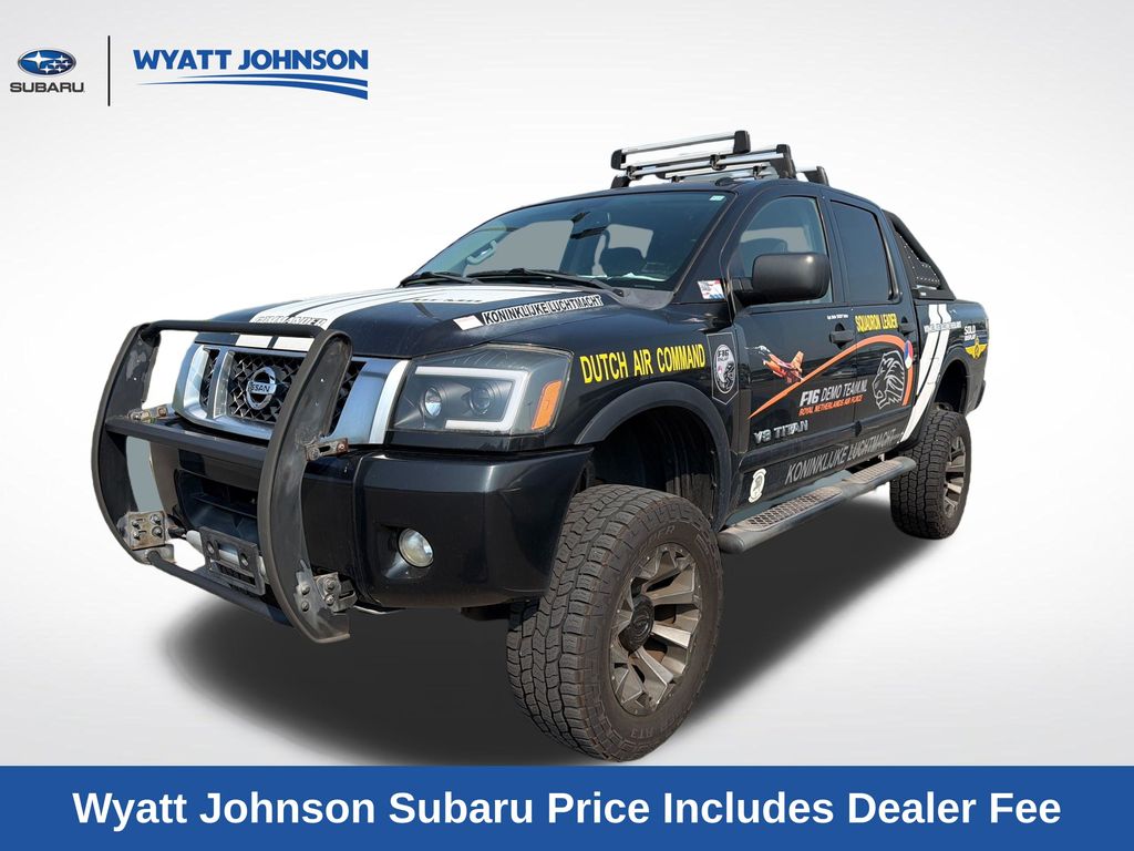 Gray (Magnetic Black) 2015 Nissan Titan Pickup Truck Four-Wheel Drive 5-Speed Automatic