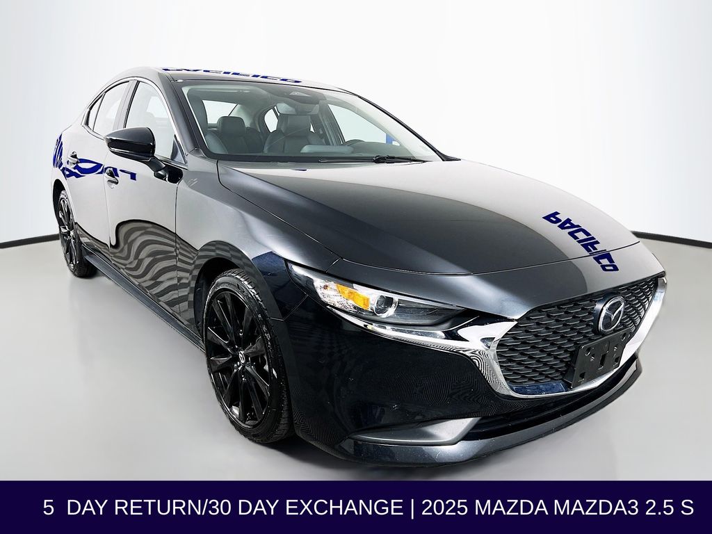 Jet Black Mica 2025 Mazda MAZDA3 Sedan Front-Wheel Drive 6-Speed Automatic