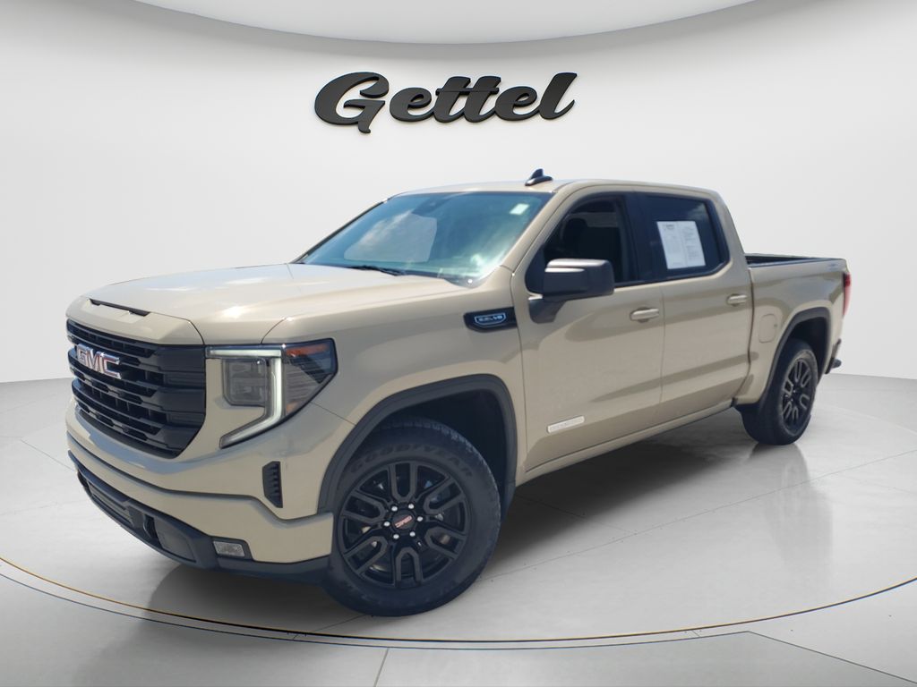 Desert Sand Metallic 2023 GMC Sierra 1500 Elevation Crew Cab 4WD Pickup Truck Four-Wheel Drive Automatic