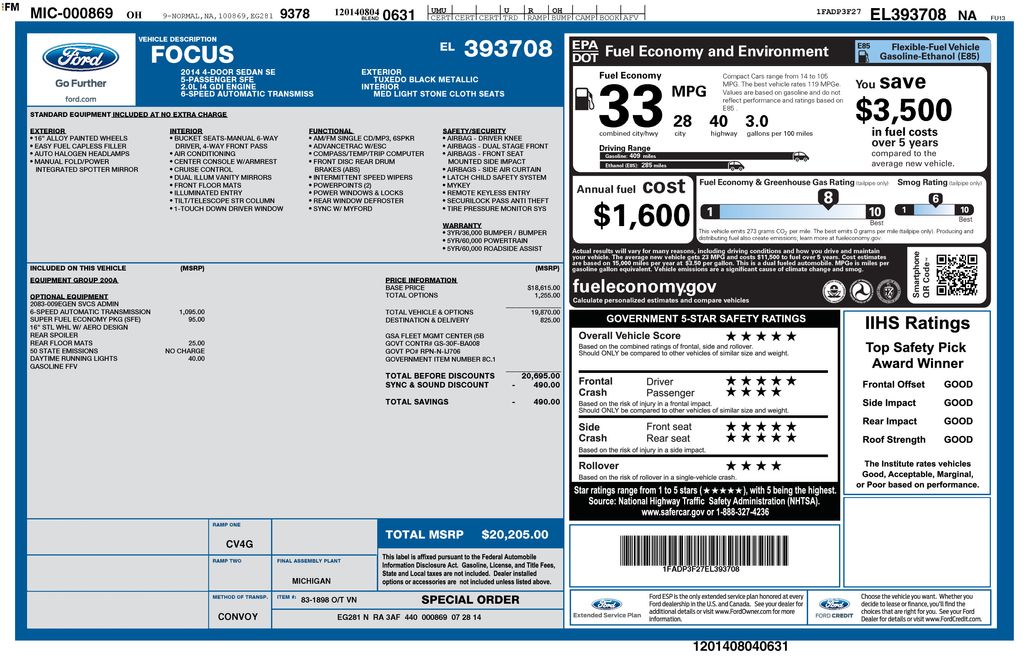 Thumbnail: 2014 Ford Focus - 7