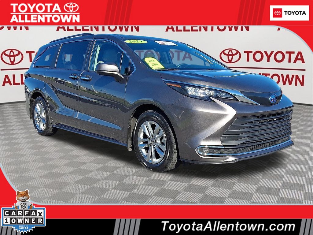Predawn Gray Mica 2024 Toyota Sienna Minivan All-Wheel Drive Continuously Variable Transmission