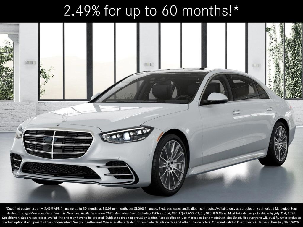 MANUFAKTUR Moonlight White Metallic 2026 Mercedes-Benz S-Class Sedan All-Wheel Drive 9-Speed Automatic