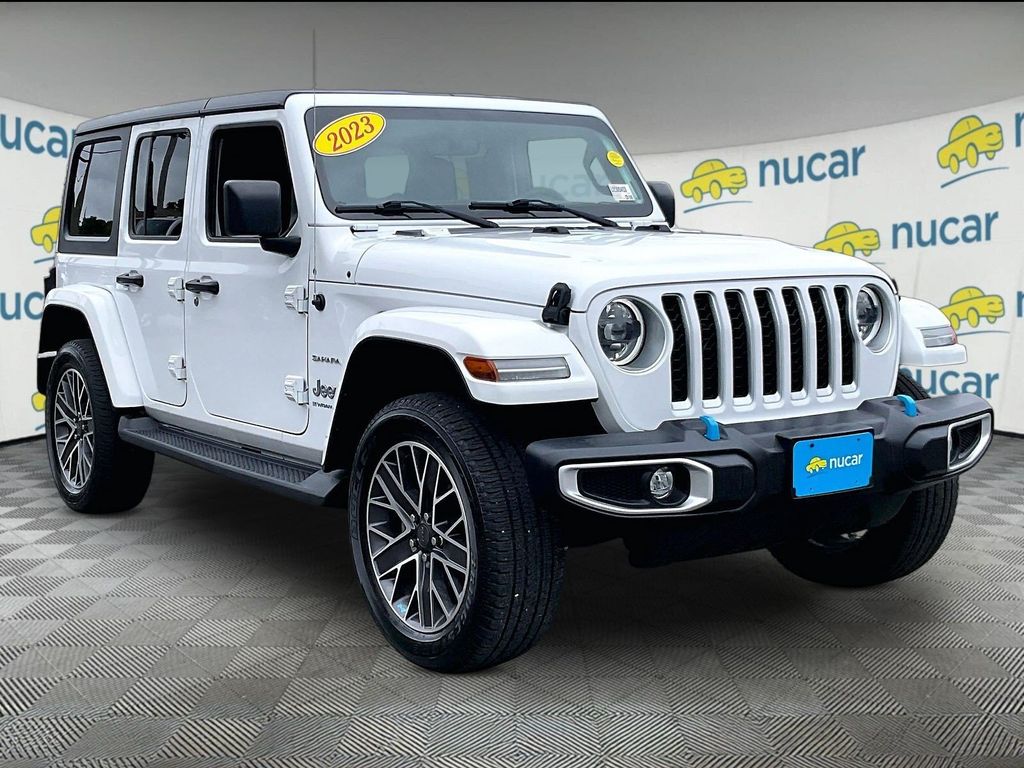 Bright White Clearcoat 2023 Jeep Wrangler 4xe SUV / Crossover Four-Wheel Drive 8-Speed Automatic