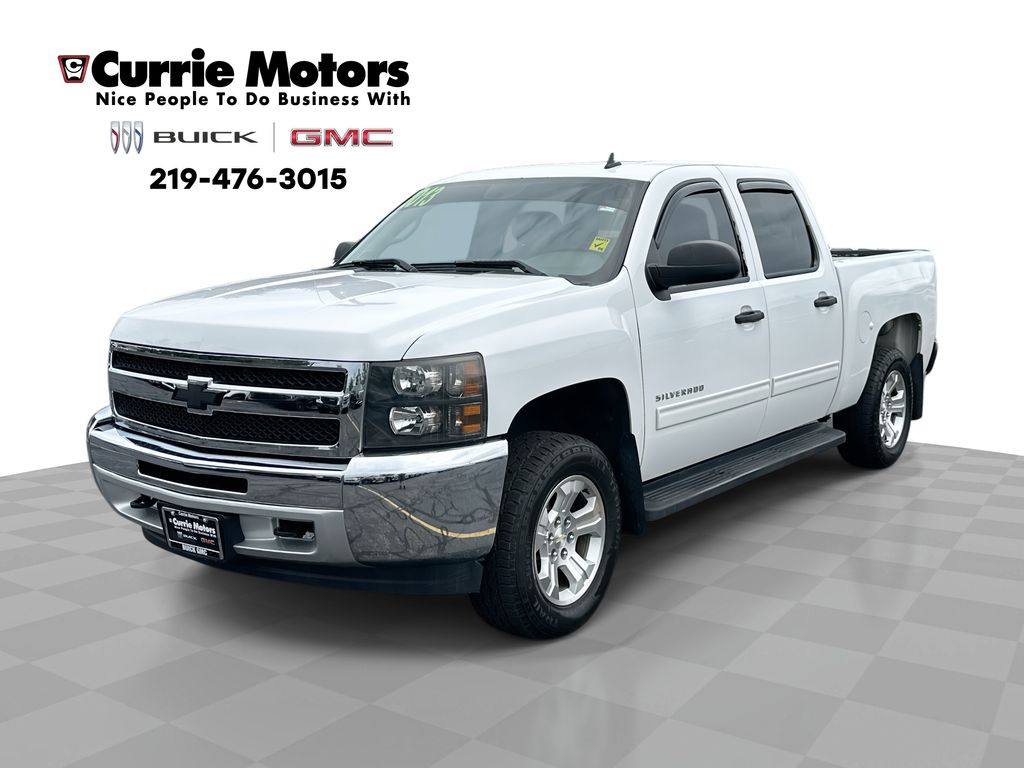 Summit White 2013 Chevrolet Silverado 1500 Pickup Truck Four-Wheel Drive 4-Speed Automatic Overdrive