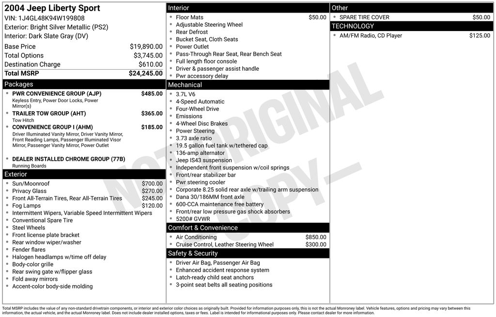 Used 2004 Silver Jeep Sport image 21