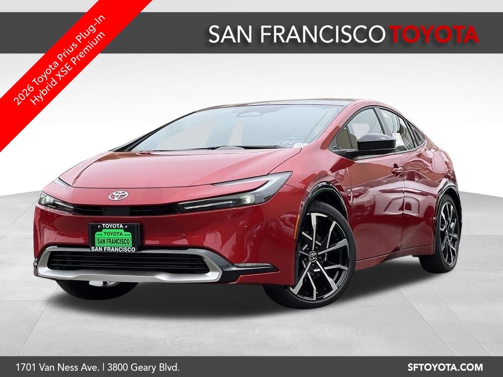 Red 2026 Toyota Prius Plug-In Hybrid Hatchback Front-Wheel Drive Continuously Variable Transmission