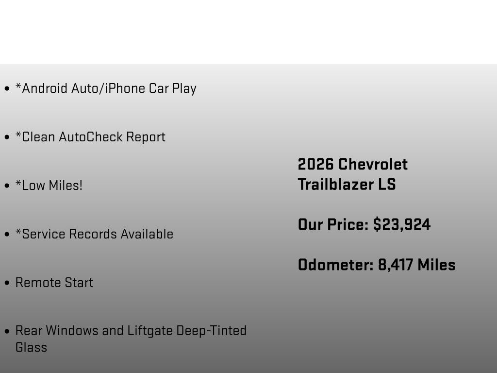 2026 Chevrolet TrailBlazer LS Black at South Hills Kia