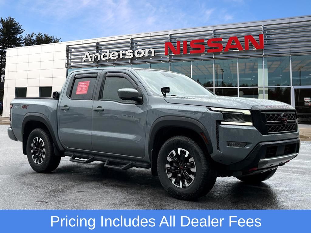 Boulder Gray Pearl 2024 Nissan Frontier Pickup Truck Four-Wheel Drive 9-Speed Automatic Overdrive