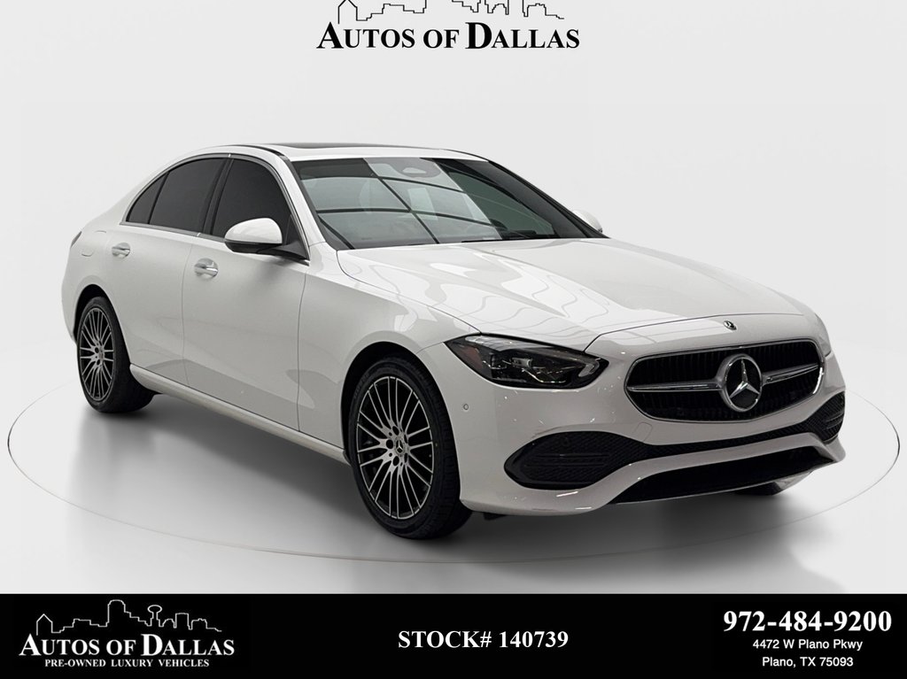White 2023 Mercedes-Benz C-Class Sedan Rear-Wheel Drive 9-Speed Automatic