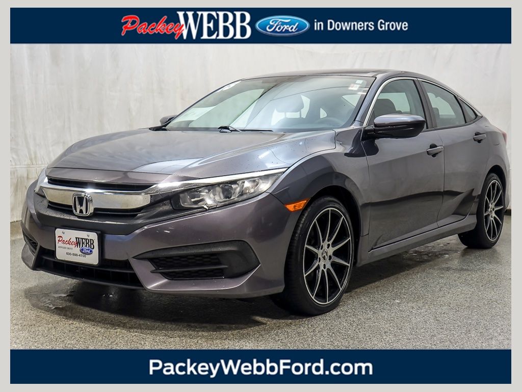 Gray 2018 Honda Civic Sedan Front-Wheel Drive Continuously Variable Transmission