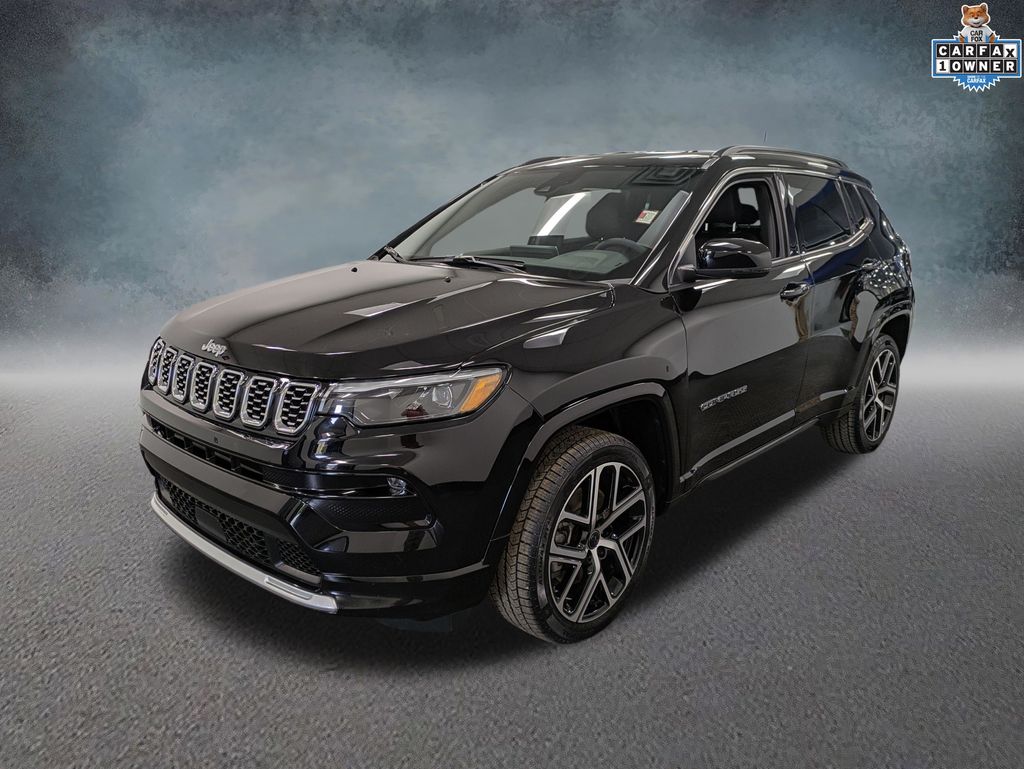 Diamond Black Crystal Pearlcoat 2025 Jeep Compass SUV / Crossover Four-Wheel Drive 8-Speed Automatic