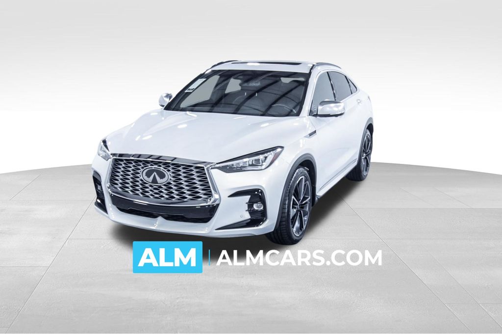 Radiant White 2023 INFINITI QX55 Essential AWD SUV / Crossover All-Wheel Drive Continuously Variable Transmission
