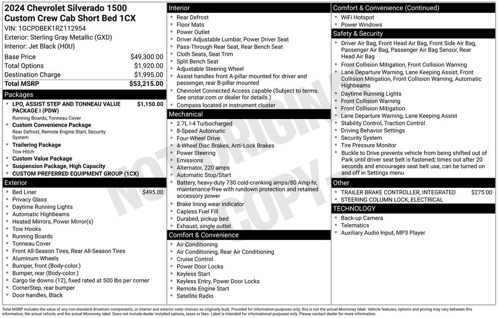 2024 Chevrolet Silverado 1500 Custom Gray at Phil Fitts Ford