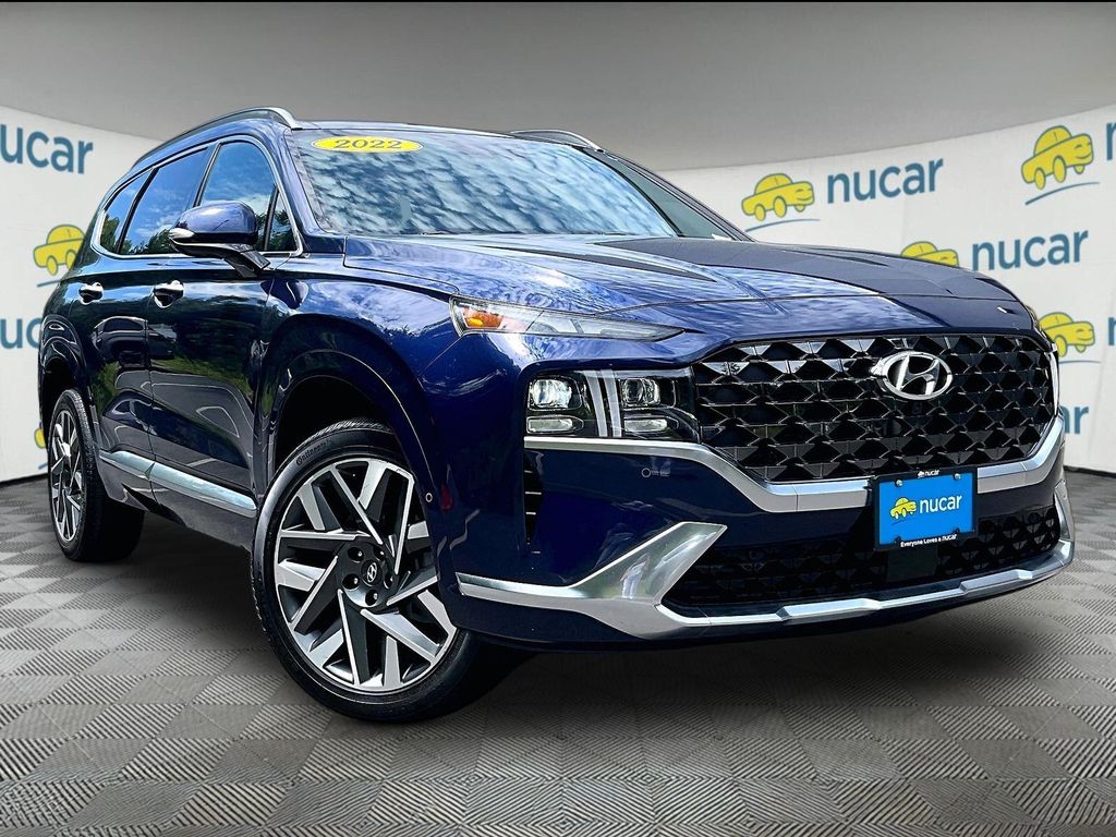 Stormy Blue 2022 Hyundai Santa Fe SUV / Crossover All-Wheel Drive Automatic