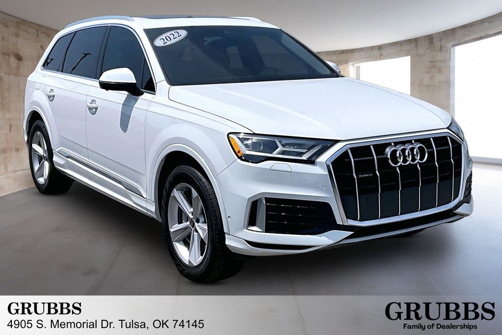 Carrara White 2022 Audi Q7 SUV / Crossover All-Wheel Drive 8-Speed Automatic