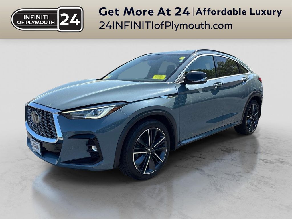 Slate Gray 2023 INFINITI QX55 Luxe AWD SUV / Crossover All-Wheel Drive Continuously Variable Transmission