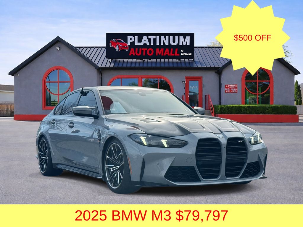 Gray (Brooklyn Grey Metallic) 2025 BMW M3 RWD Sedan Rear-Wheel Drive 6-Speed Manual