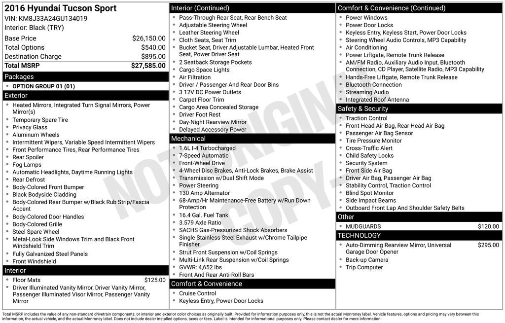 Used 2016 Black Hyundai Sport image 2