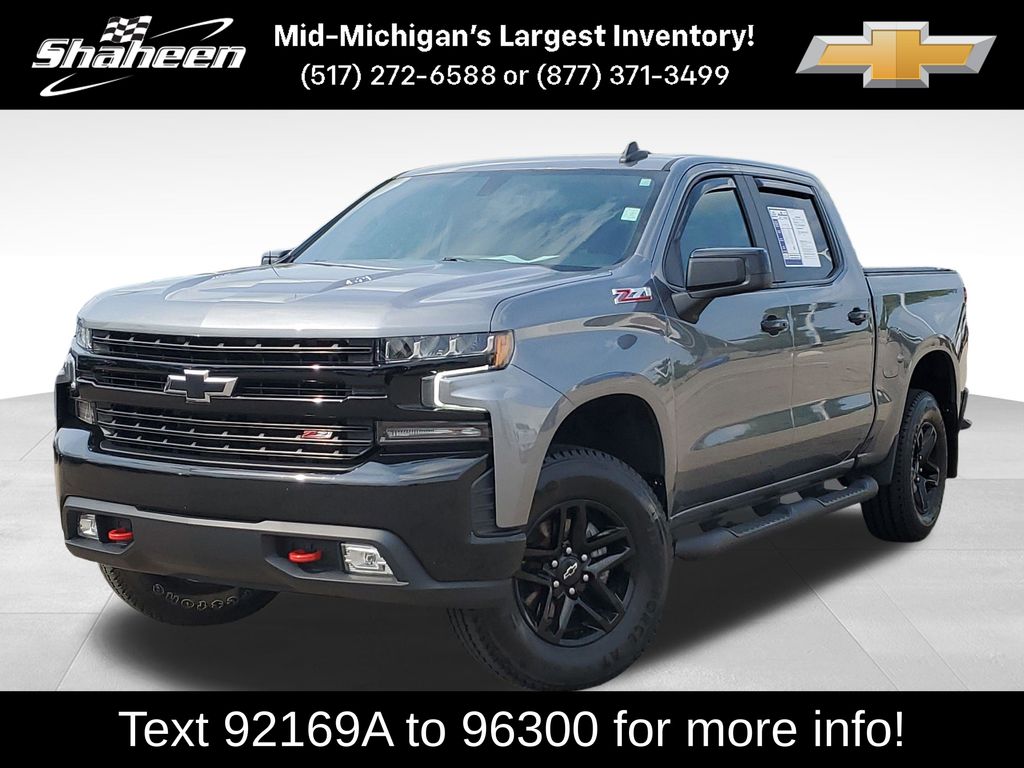 Gray (Satin Steel Metallic) 2021 Chevrolet Silverado 1500 Pickup Truck Four-Wheel Drive Automatic