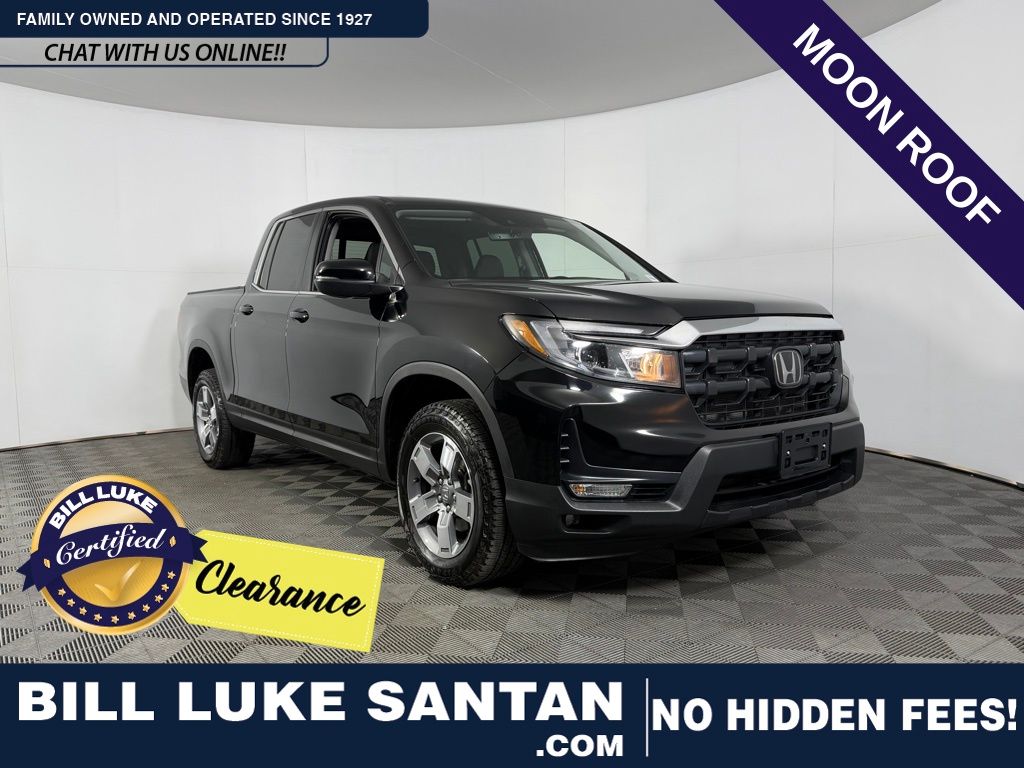 Crystal Black Pearl 2025 Honda Ridgeline RTL AWD Pickup Truck All-Wheel Drive 9-Speed Automatic