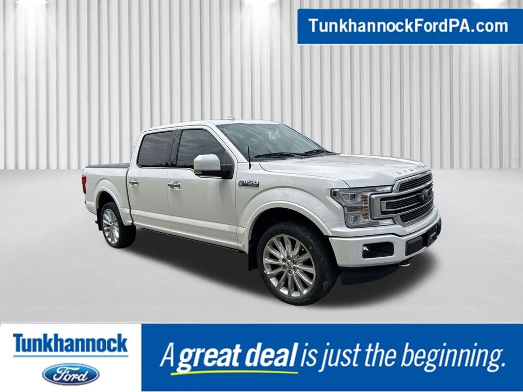 White Platinum Metallic Tri-Coat 2018 Ford F-150 Pickup Truck Four-Wheel Drive Automatic