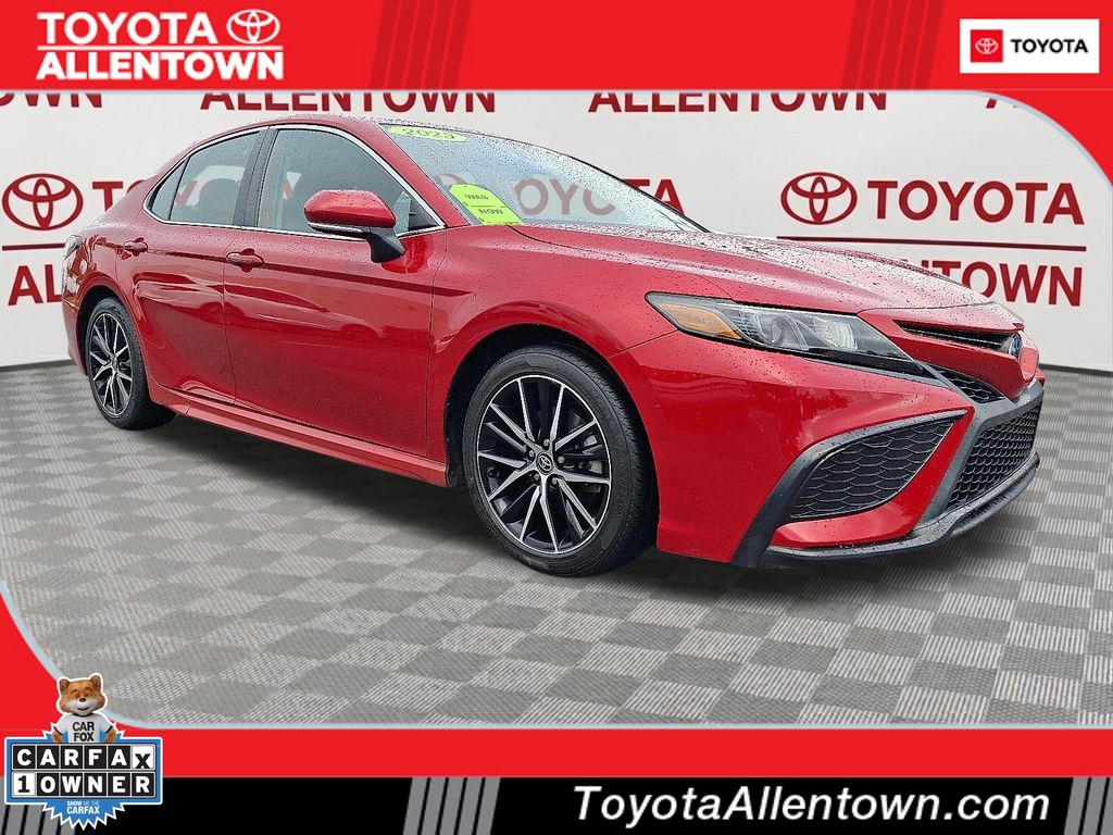 Red 2023 Toyota Camry Hybrid Sedan Front-Wheel Drive Continuously Variable Transmission