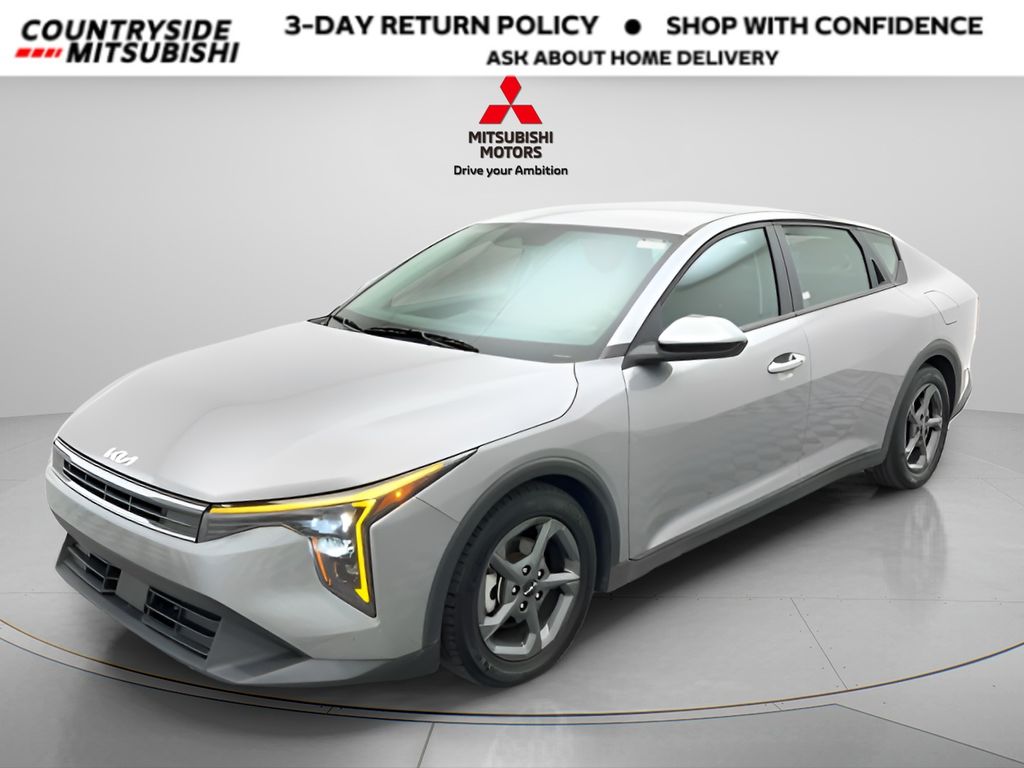 Steel Gray 2025 Kia K4 LXS FWD Sedan Front-Wheel Drive Continuously Variable Transmission