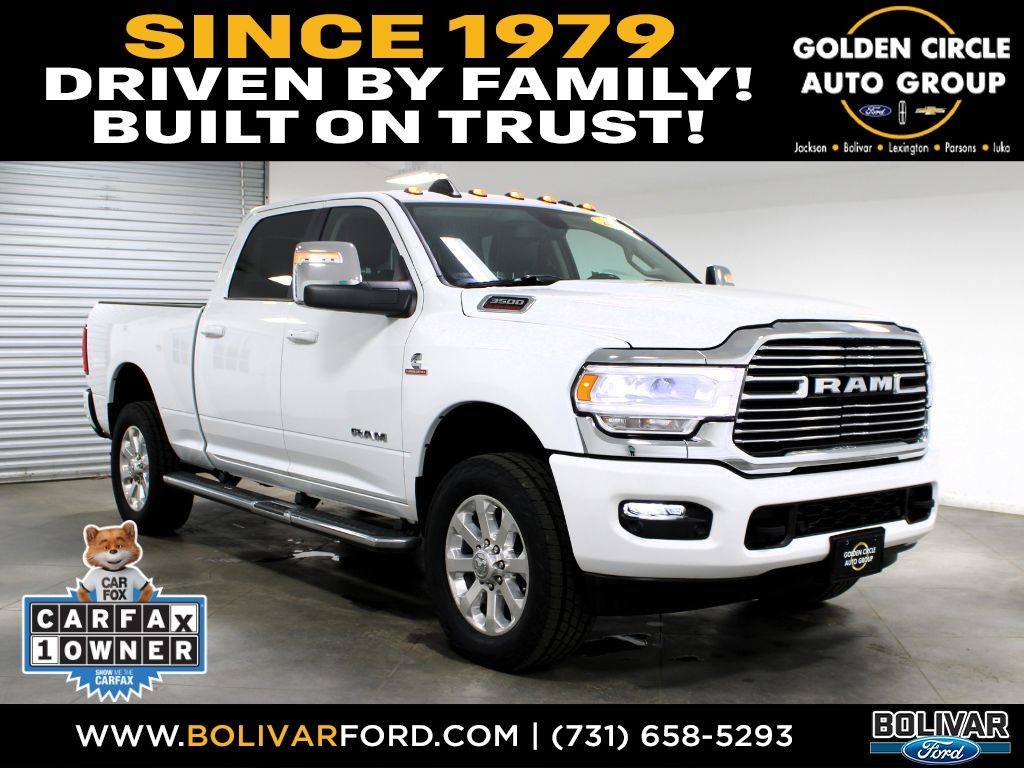 Bright White Clearcoat 2023 RAM 3500 Pickup Truck Four-Wheel Drive 6-Speed Automatic