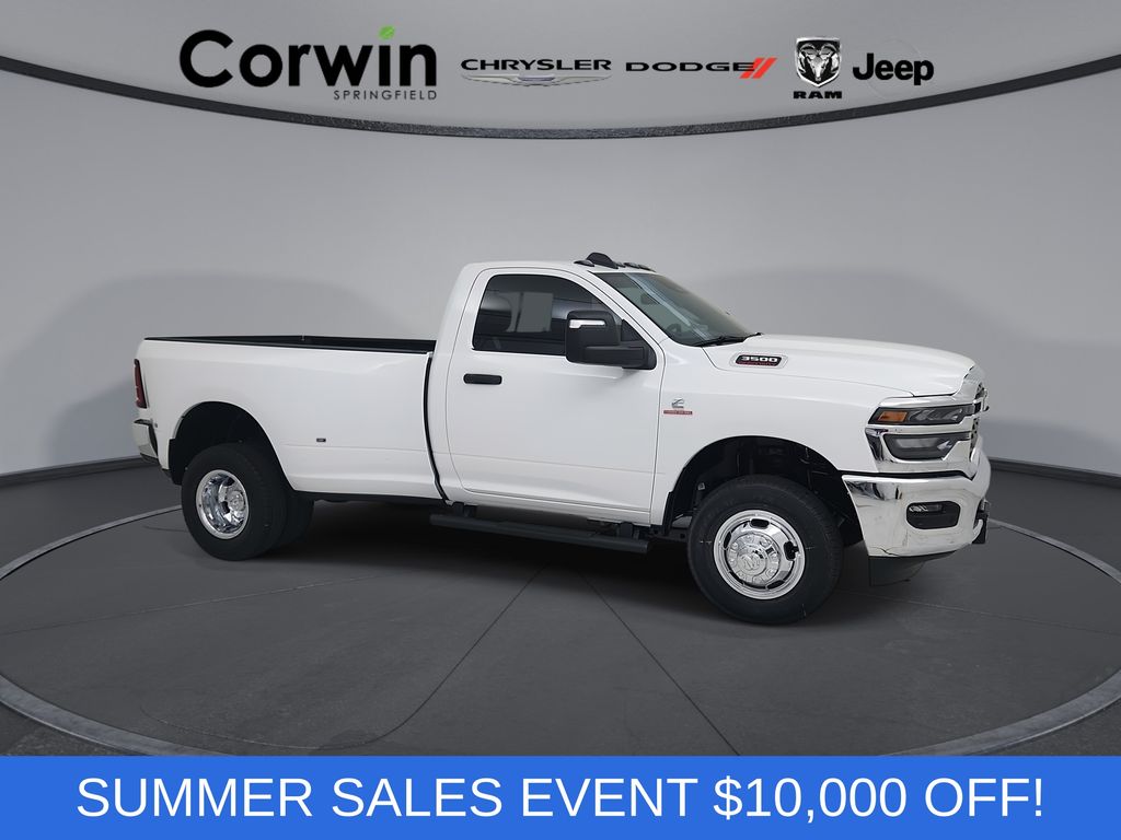 Bright White Clearcoat 2026 RAM 3500 Tradesman Regular Cab LB DRW 4WD Pickup Truck Four-Wheel Drive 8-Speed Automatic