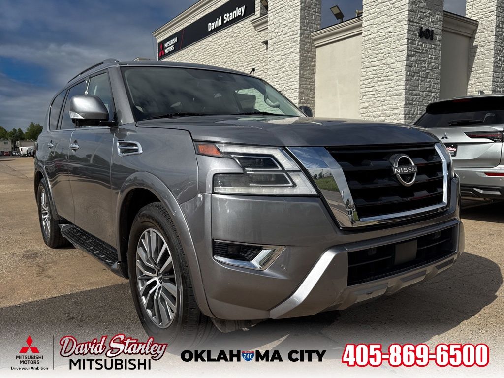 Gray (Gun Metallic) 2021 Nissan Armada SL RWD SUV / Crossover 4X2 7-Speed Automatic