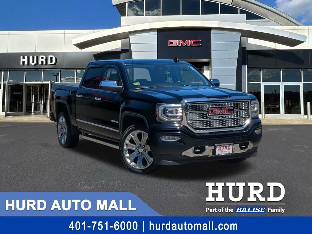 Onyx Black 2017 GMC Sierra 1500 Denali Crew Cab 4WD Pickup Truck Four-Wheel Drive 8-Speed Automatic Overdrive