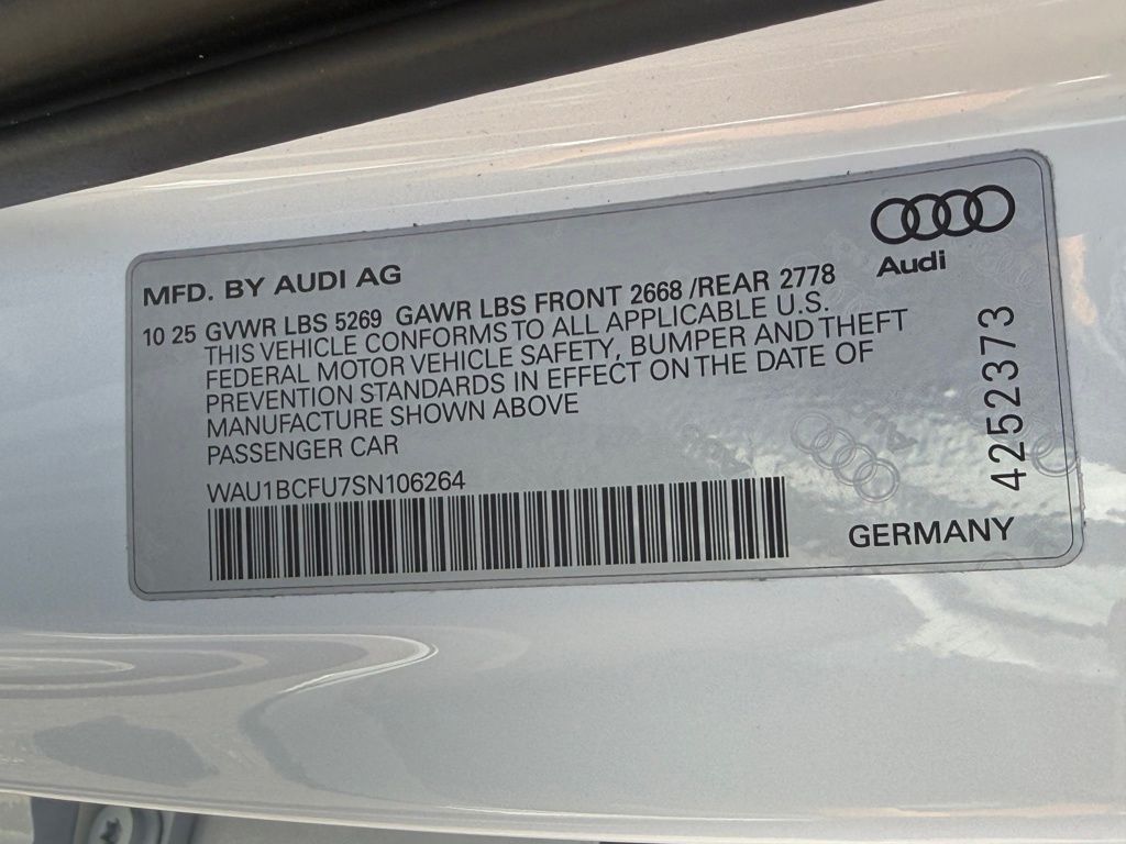 New 2025 White Audi 2.0T Premium image 53
