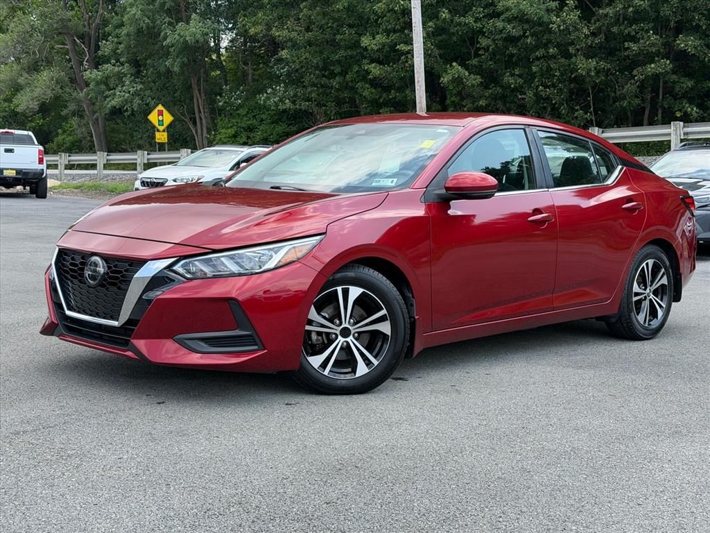 Red (Scarlet Ember Tintcoat) 2020 Nissan Sentra Sedan Front-Wheel Drive Continuously Variable Transmission