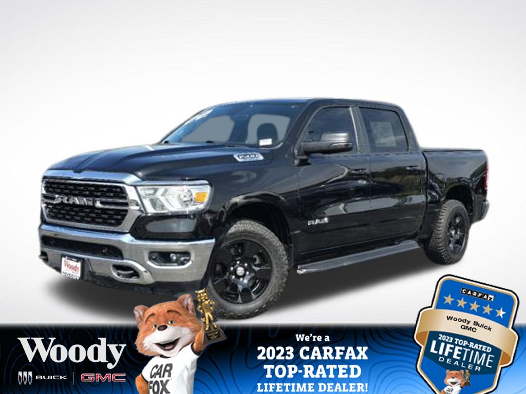 Diamond Black 2022 RAM 1500 Pickup Truck Four-Wheel Drive 8-Speed Automatic