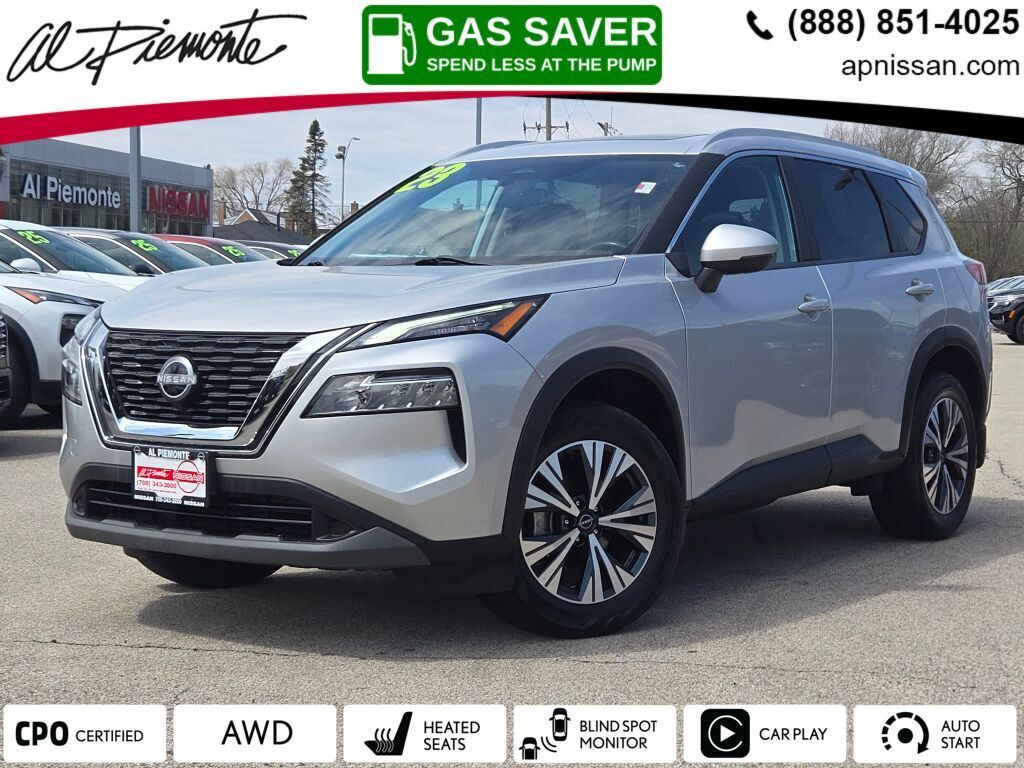 Brilliant Silver Metallic 2023 Nissan Rogue SV AWD SUV / Crossover All-Wheel Drive Continuously Variable Transmission