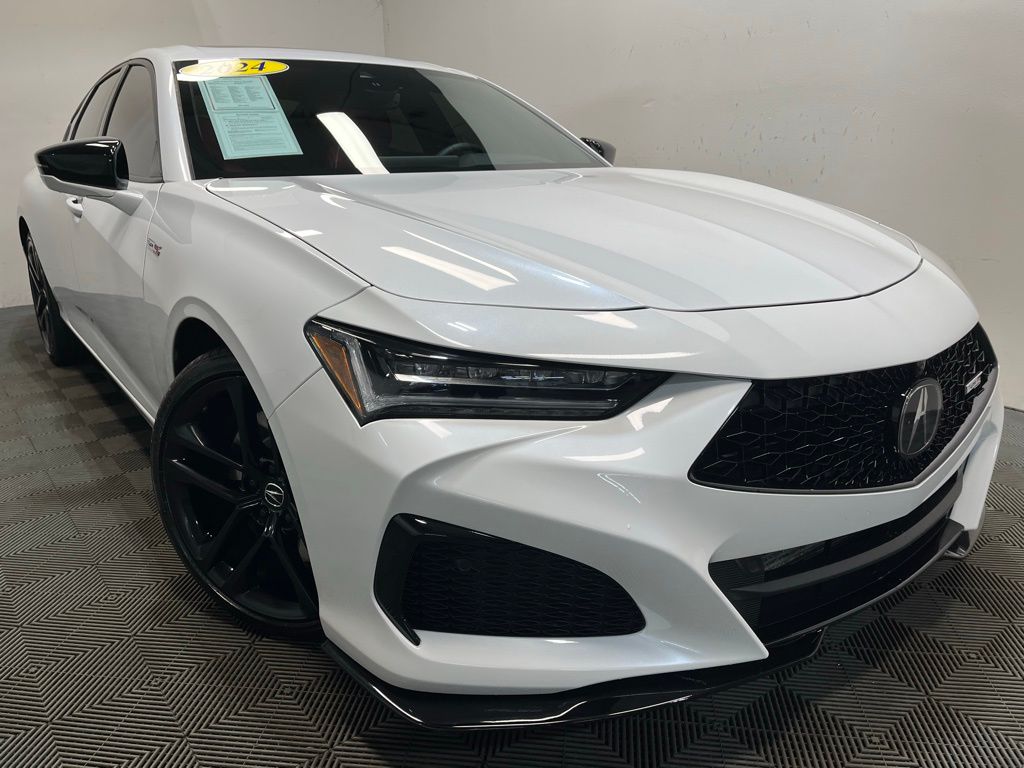 Platinum White Pearl 2024 Acura TLX Type S SH-AWD Sedan All-Wheel Drive Automatic