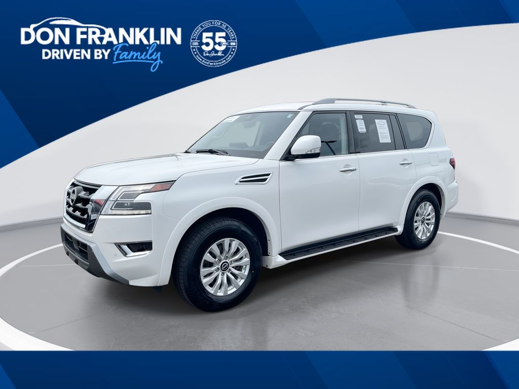 Aspen White Tricoat 2023 Nissan Armada SV 4WD SUV / Crossover Four-Wheel Drive 7-Speed Automatic