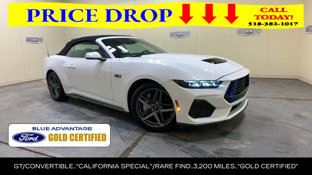 Oxford White 2024 Ford Mustang Convertible Rear-Wheel Drive Automatic